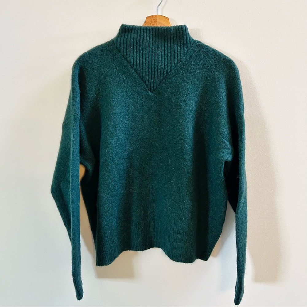 Madewell Forest Green Alpaca Wool Blend Sweater Size M